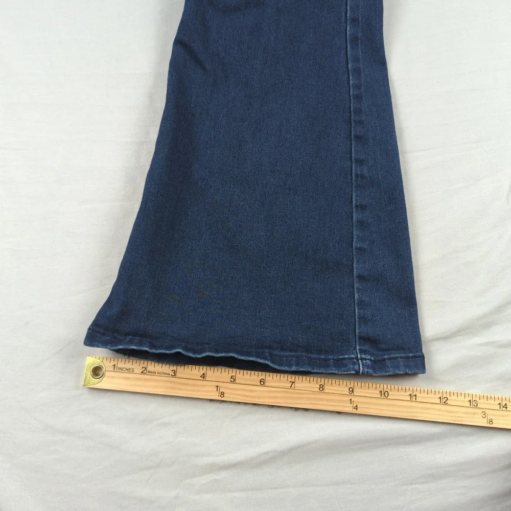 Free People Jeans‎ Womens 29 Blue Flare Stretch Dark Wash Hippie Boho